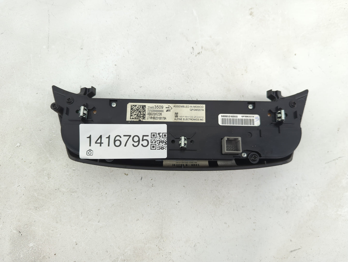 2014-2020 Chevrolet Impala Climate Control Module Temperature AC/Heater Replacement P/N:23453509 Fits OEM Used Auto Parts - 