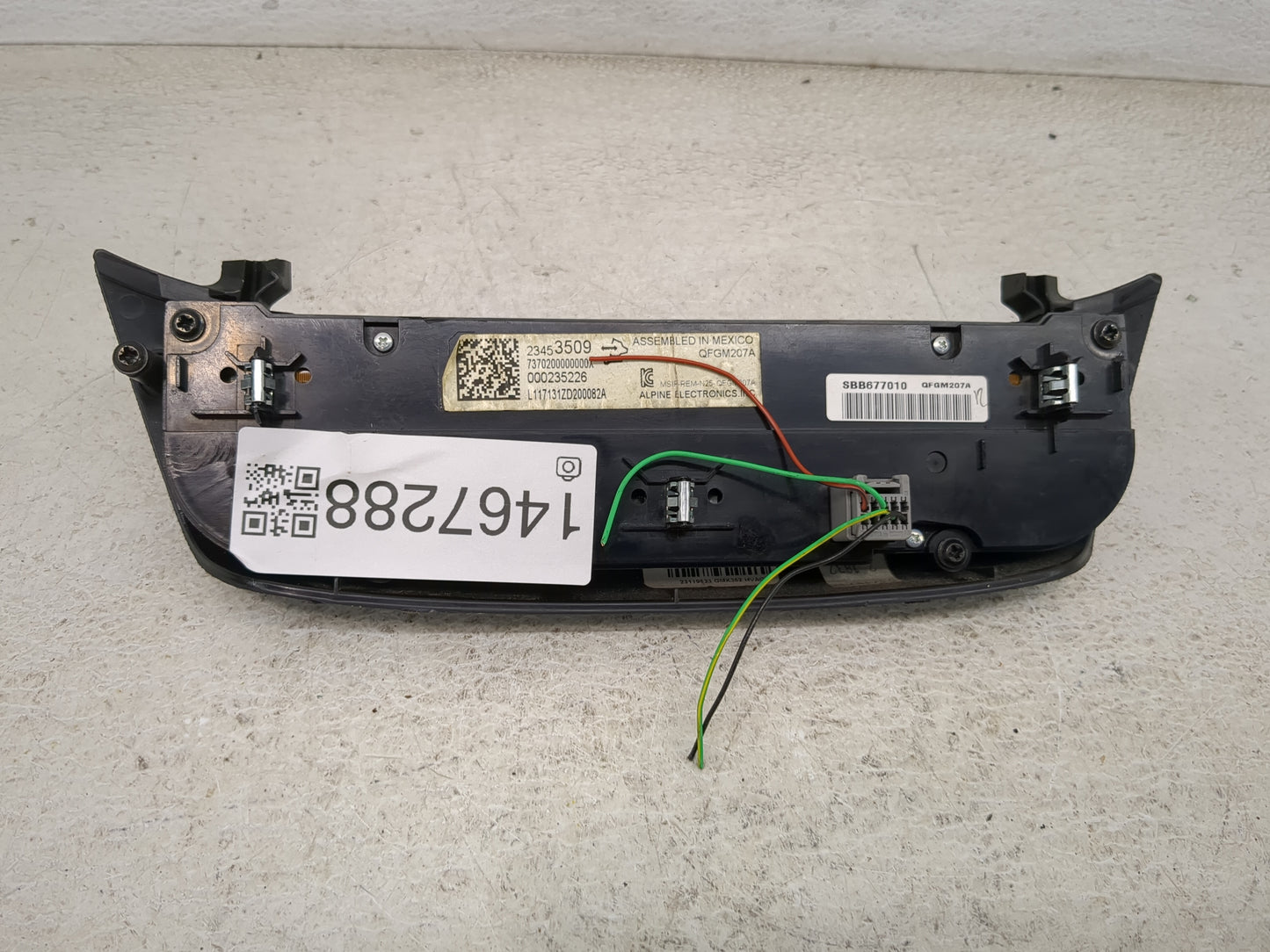 2014-2020 Chevrolet Impala Climate Control Module Temperature AC/Heater Replacement P/N:23453509 SBB677010 Fits OEM Used Aut