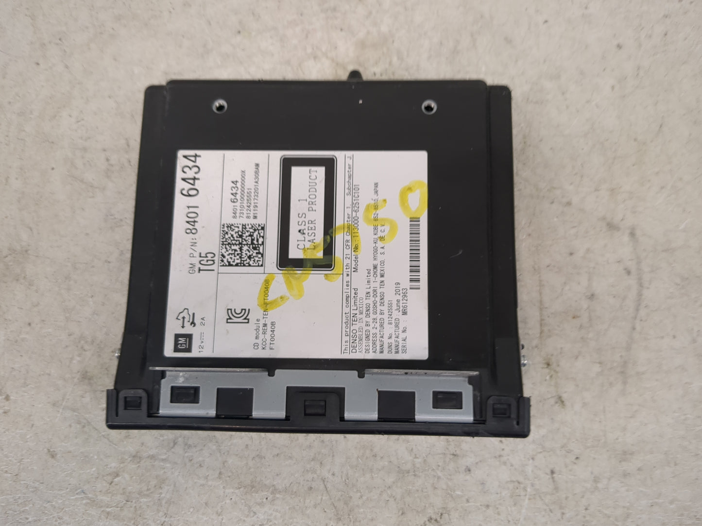 2015-2020 Chevrolet Impala Audio Cd Disc Player 1468801 - Oemusedautoparts1.com