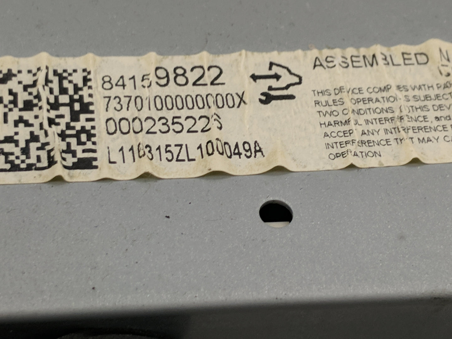 2017 Chevrolet Impala Radio Control Panel 1483784 - Oemusedautoparts1.com