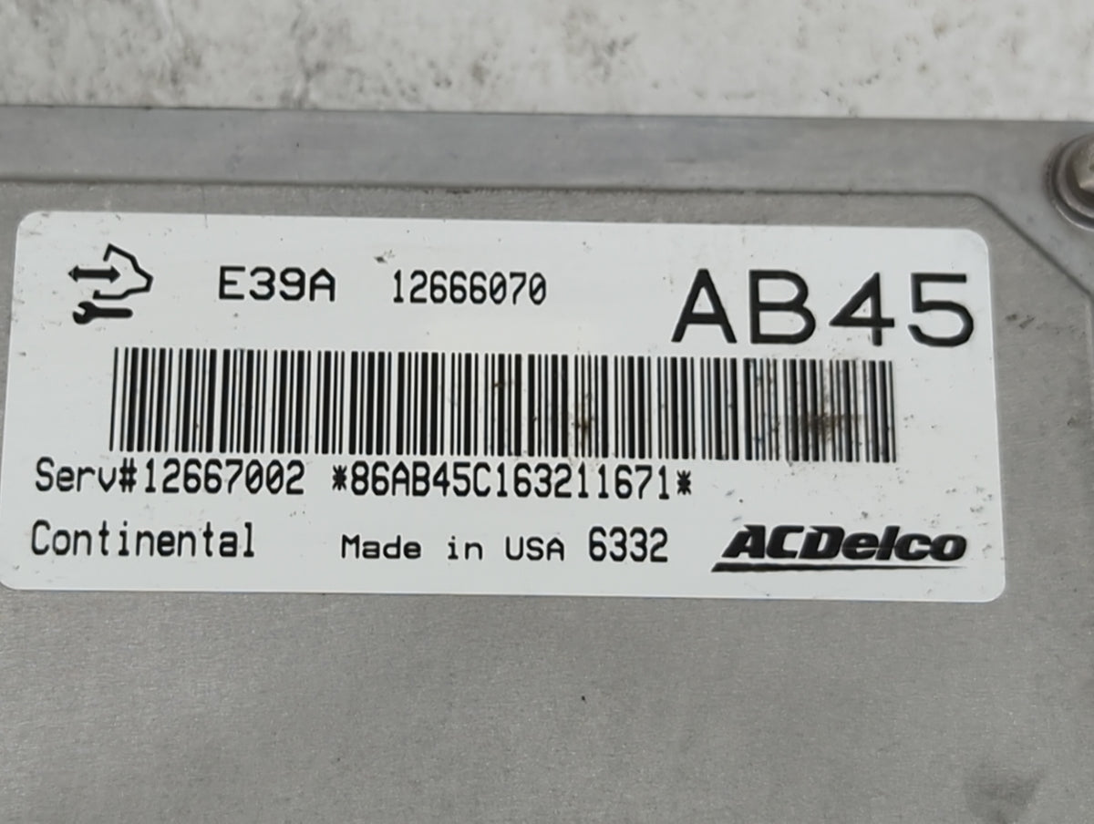 2017-2020 Chevrolet Impala PCM Engine Control Computer ECU ECM PCU OEM P/N:12667002 12666070, E39A, AB45 Fits 2017 2018 2019
