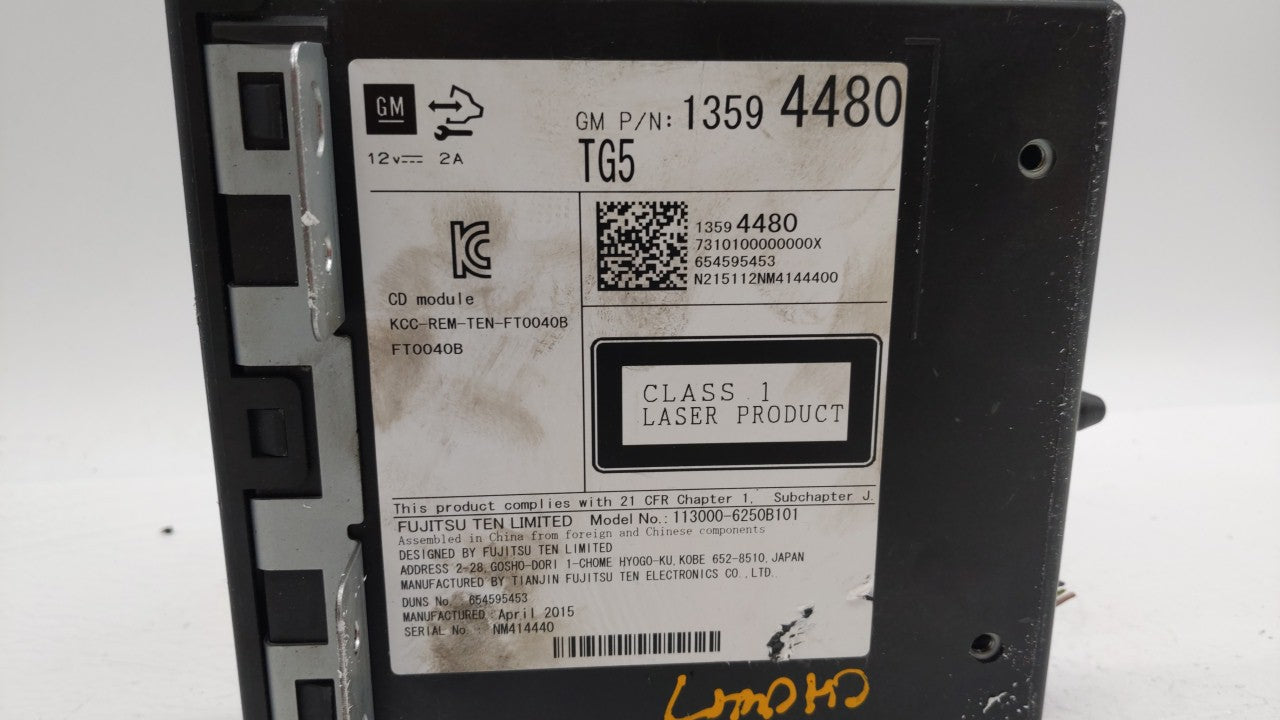 2015-2019 Chevrolet Impala Am Fm Cd Player Radio Receiver - Oemusedautoparts1.com