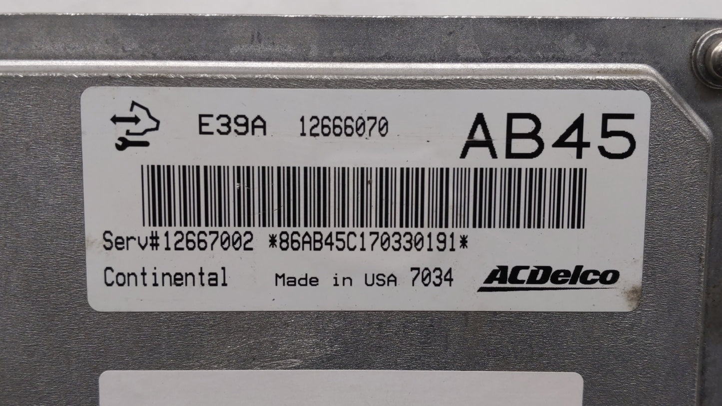 2017-2019 Chevrolet Impala PCM Engine Control Computer ECU ECM PCU OEM P/N:12666068 12667002, 12666070 Fits Fits 2017 2018 2