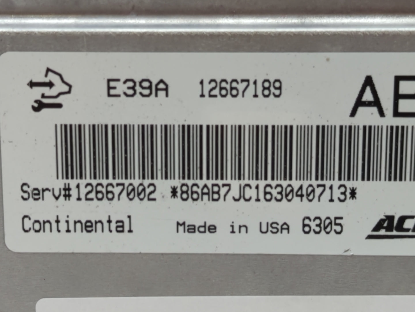2017-2020 Chevrolet Impala PCM Engine Control Computer ECU ECM PCU OEM P/N:12667189 Fits Fits 2017 2018 2019 2020 OEM Used A