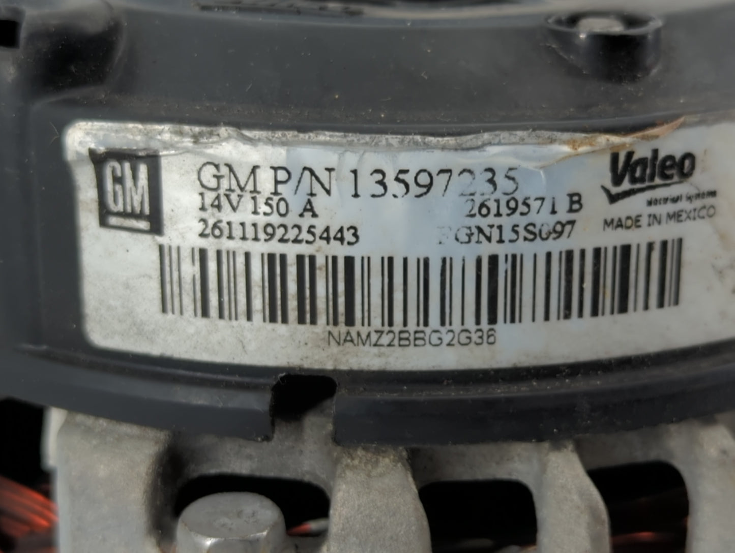 2017 Chevrolet Impala Alternator Replacement Generator Charging Assembly Engine OEM P/N:13597235 Fits OEM Used Auto Parts - 