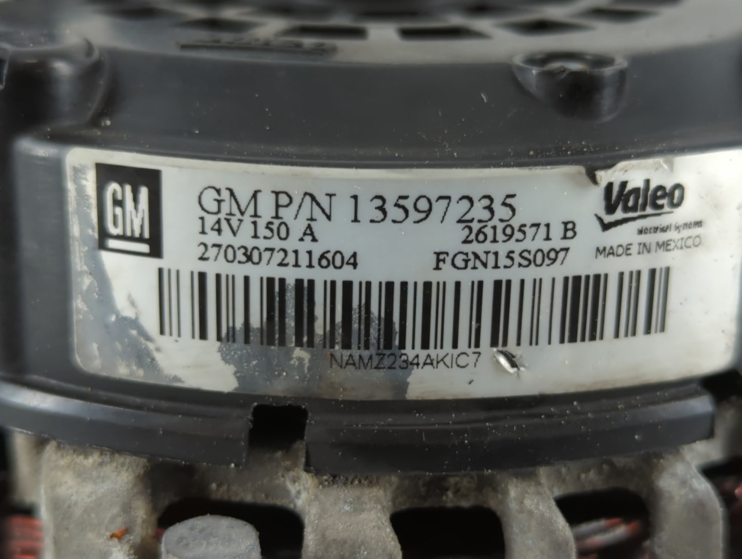 2017-2020 Chevrolet Impala Alternator Replacement Generator Charging Assembly Engine OEM P/N:2619571 B 13597235 Fits OEM Use