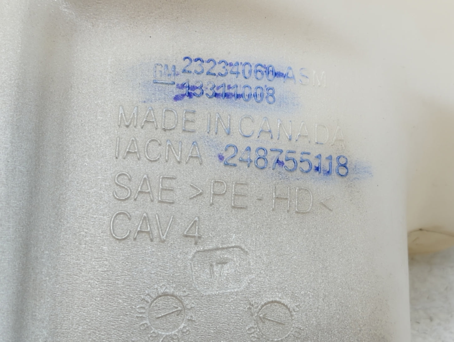 2014-2020 Chevrolet Impala Windshield Washer Fluid Reservoir Bottle Oem - Oemusedautoparts1.com