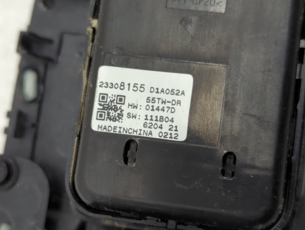 2016-2021 Chevrolet Malibu Master Power Window Switch Replacement Driver Side Left P/N:23308155 Fits OEM Used Auto Parts - O