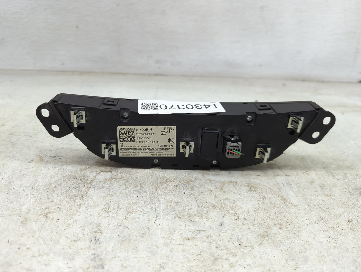 2016-2017 Chevrolet Malibu Climate Control Module Temperature AC/Heater Replacement P/N:84178406 Fits Fits 2016 2017 OEM Use