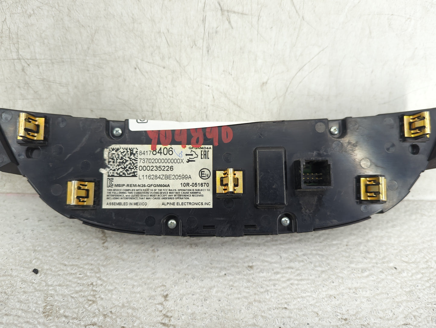 2016-2017 Chevrolet Malibu Climate Control Module Temperature AC/Heater Replacement P/N:84178406 MSIP-REM-N26-QFGM504A Fits 