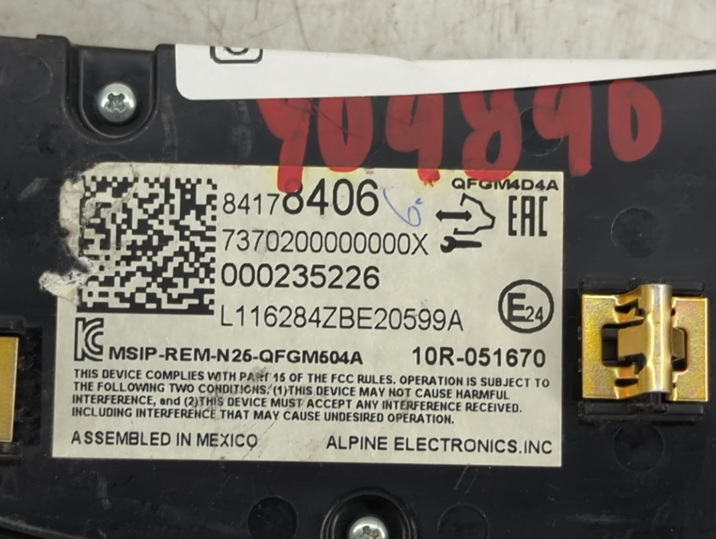 2016-2017 Chevrolet Malibu Climate Control Module Temperature AC/Heater Replacement P/N:84178406 MSIP-REM-N26-QFGM504A Fits 