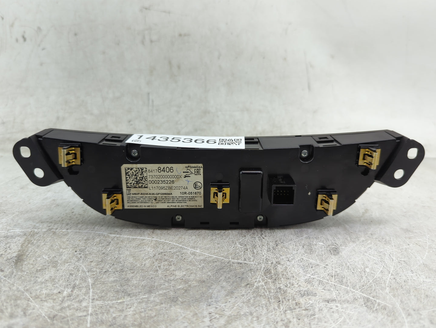 2016-2017 Chevrolet Malibu Climate Control Module Temperature AC/Heater Replacement P/N:84178406 Fits Fits 2016 2017 OEM Use