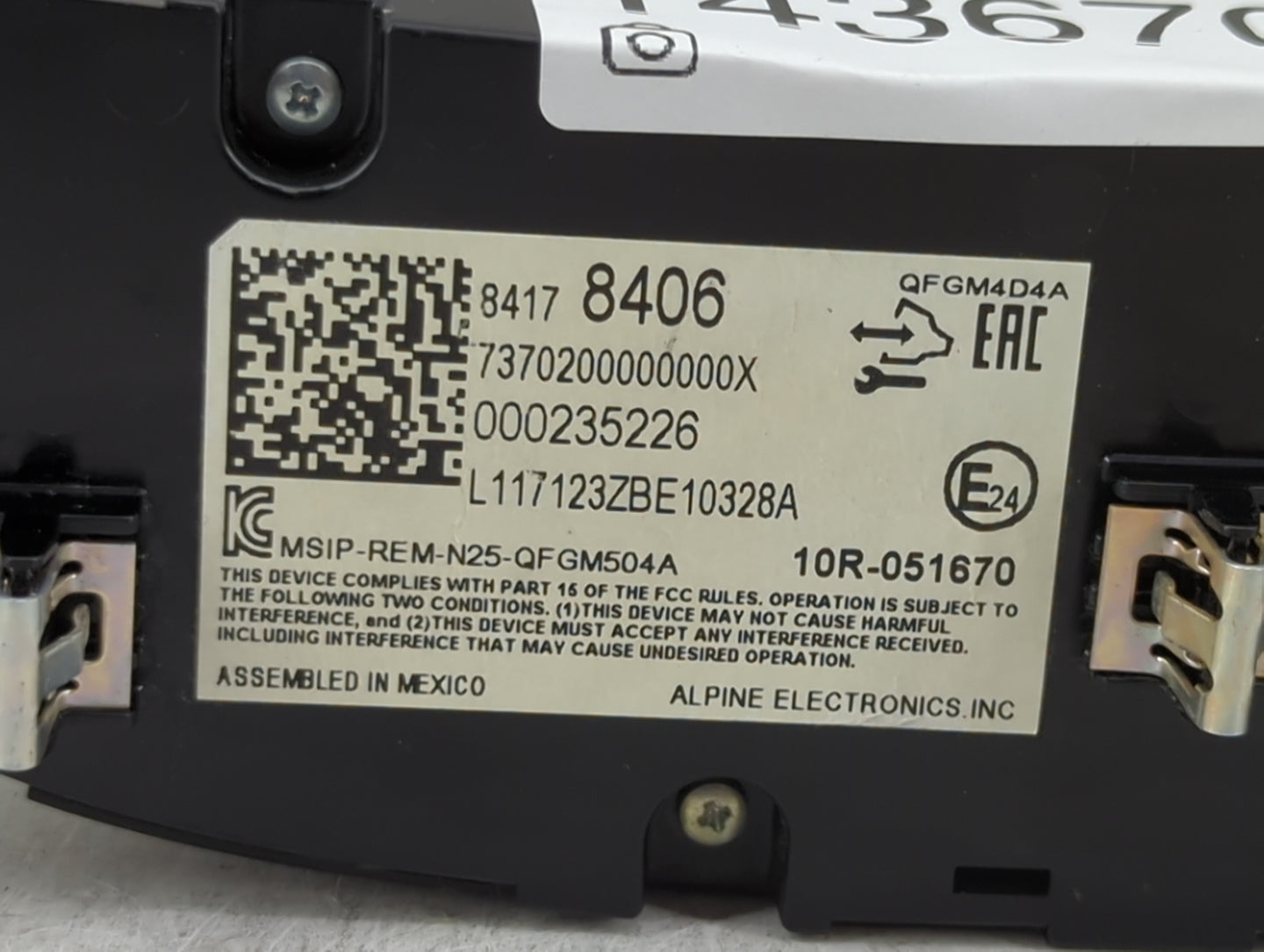 2017 Chevrolet Malibu Climate Control Module Temperature AC/Heater Replacement P/N:84178406 7370200000000X, 000235226 Fits O
