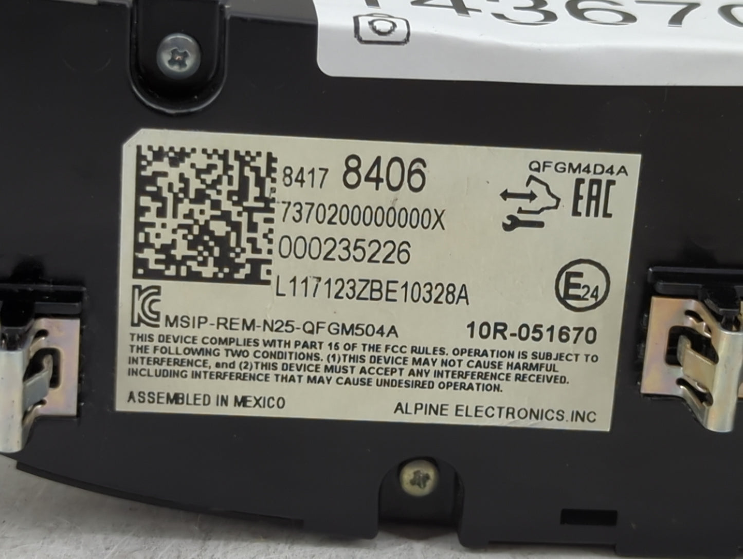 2017 Chevrolet Malibu Climate Control Module Temperature AC/Heater Replacement P/N:84178406 7370200000000X, 000235226 Fits O