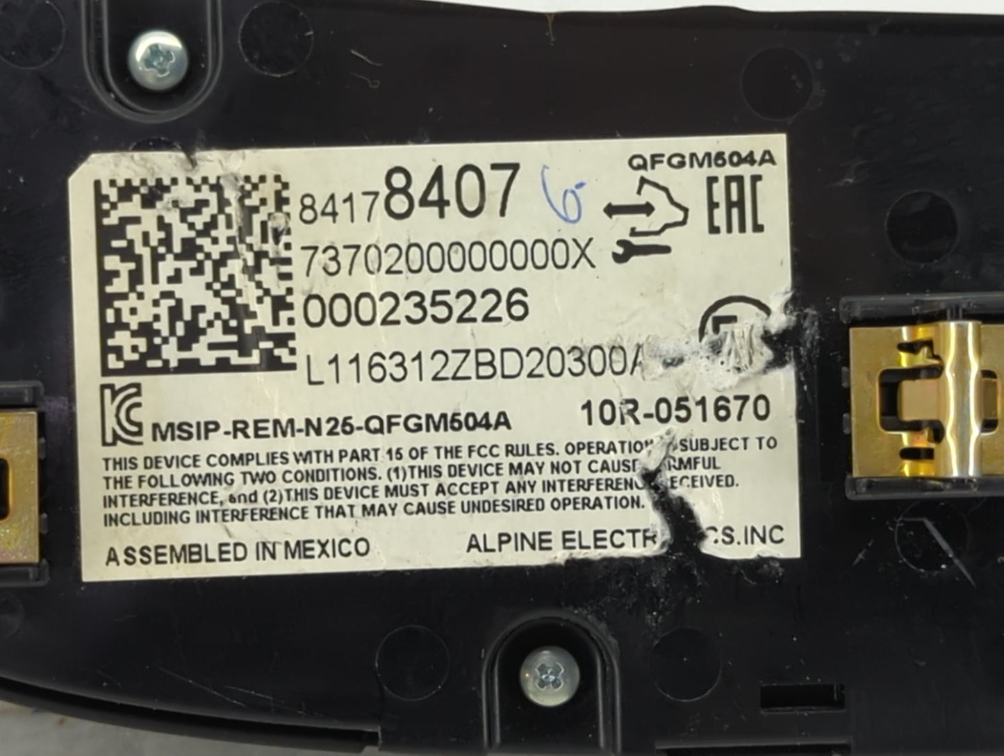 2016-2017 Chevrolet Malibu Climate Control Module Temperature AC/Heater Replacement P/N:84178407 Fits Fits 2016 2017 OEM Use