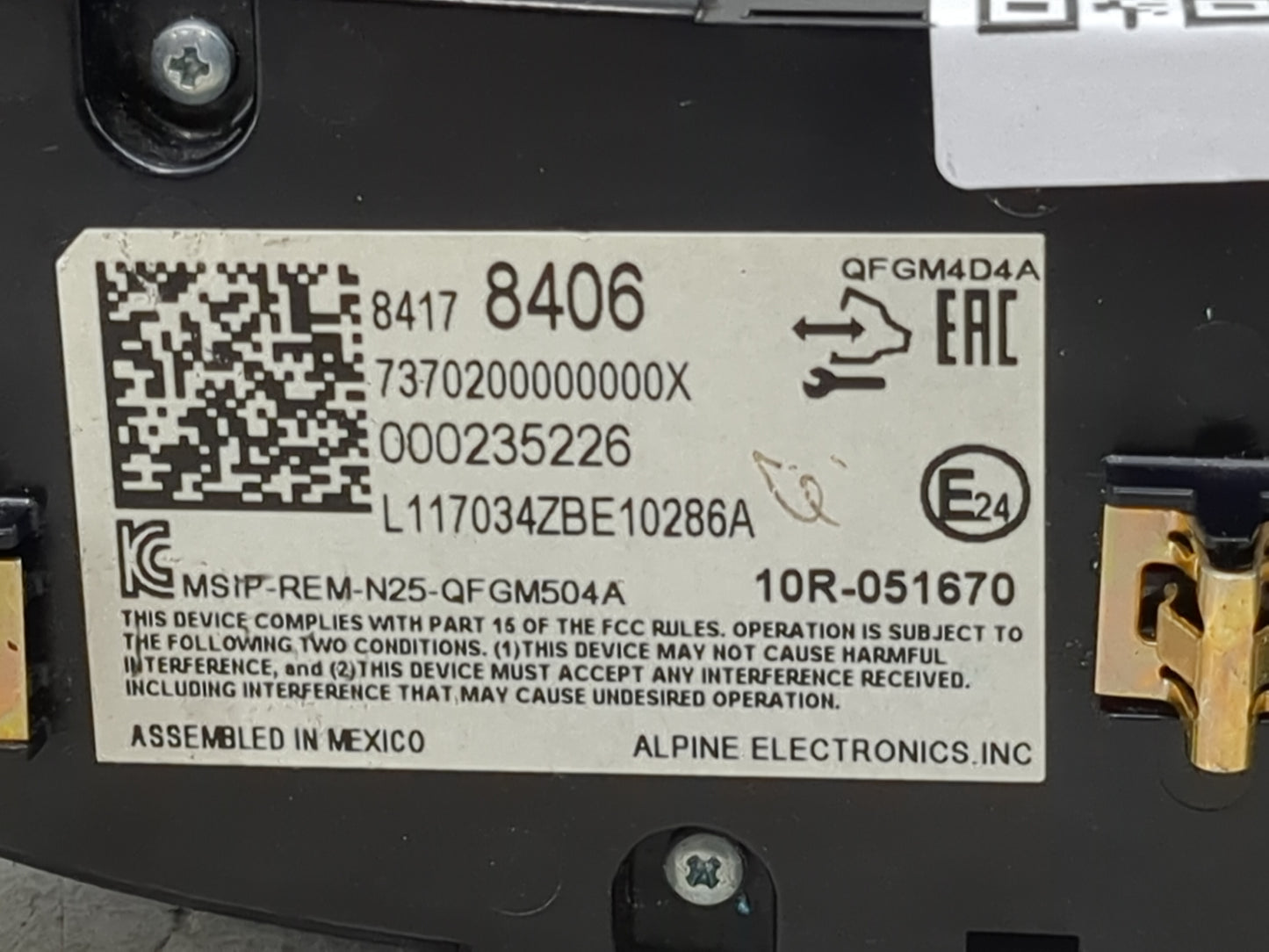 2016-2017 Chevrolet Malibu Climate Control Module Temperature AC/Heater Replacement P/N:QFGM4D4A MSIP-REM-N25-QFGM504A Fits 