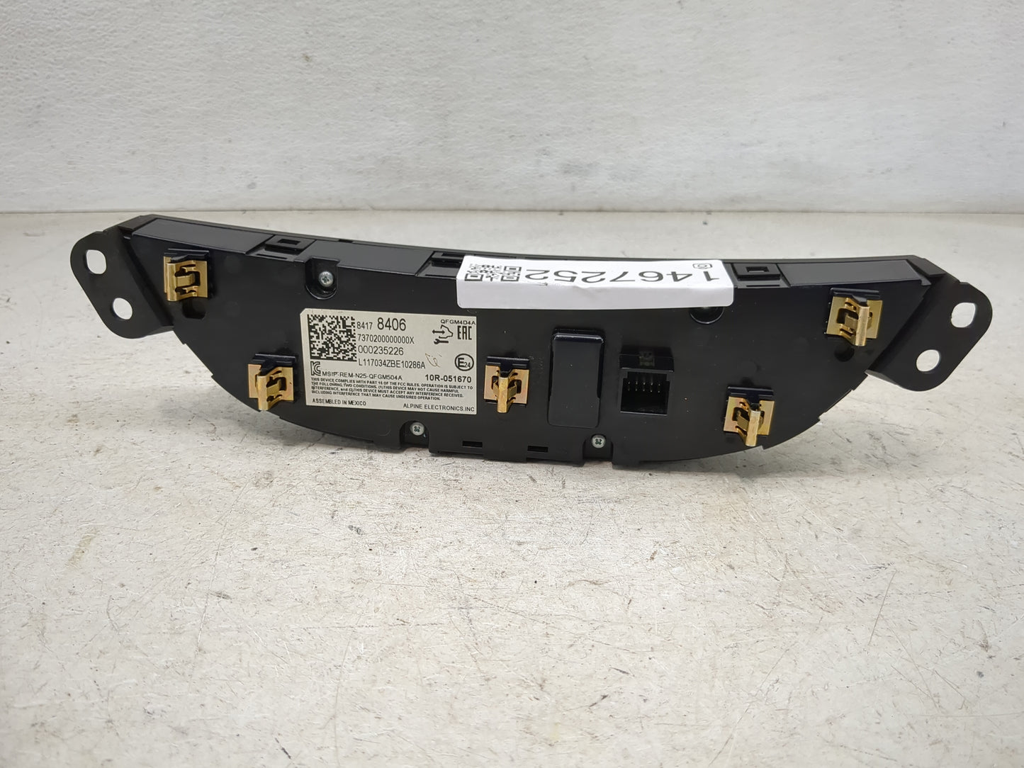 2016-2017 Chevrolet Malibu Climate Control Module Temperature AC/Heater Replacement P/N:QFGM4D4A MSIP-REM-N25-QFGM504A Fits 