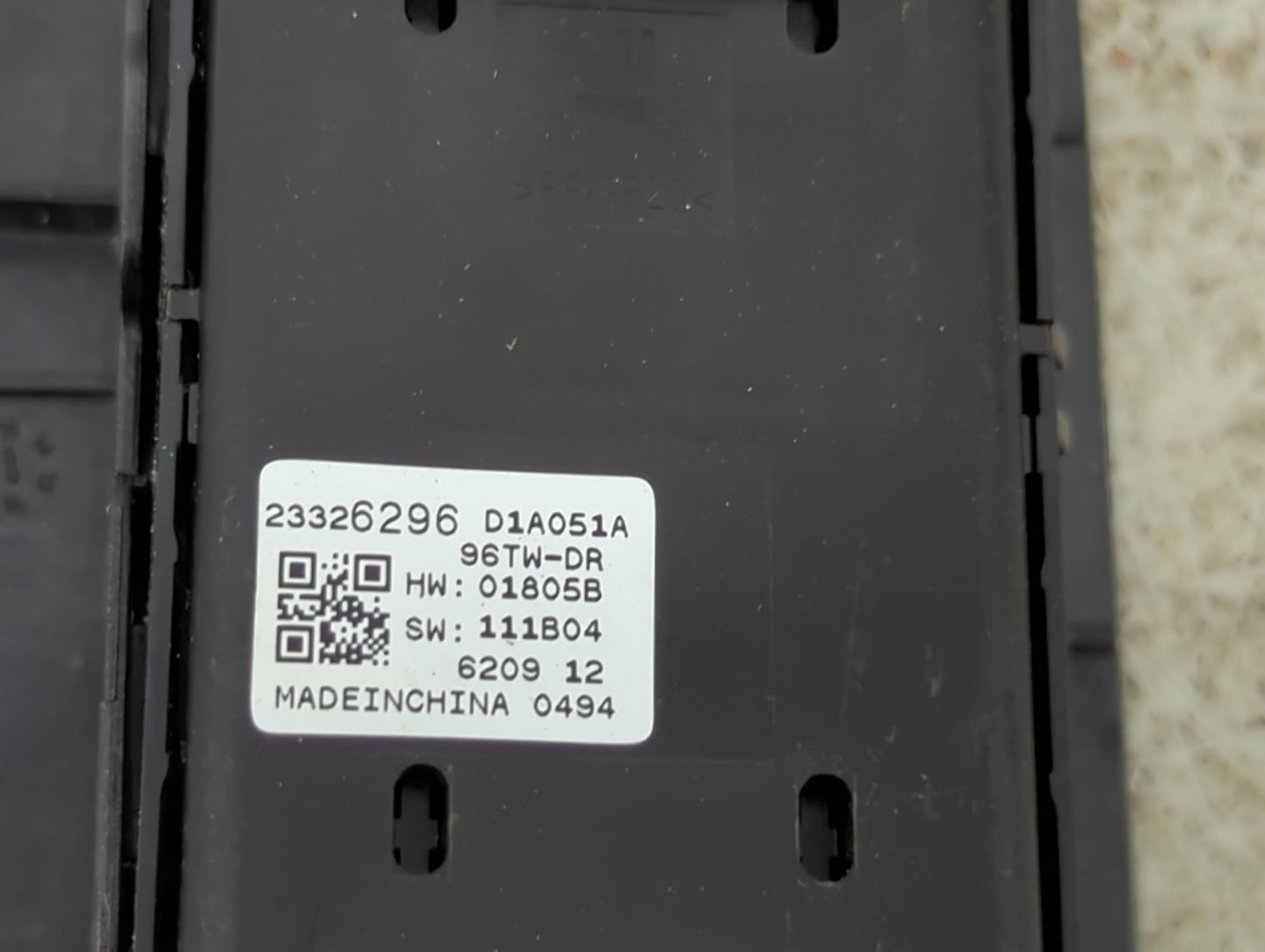 2016-2021 Chevrolet Malibu Master Power Window Switch Replacement Driver Side Left P/N:23326296 D1A051A Fits OEM Used Auto P