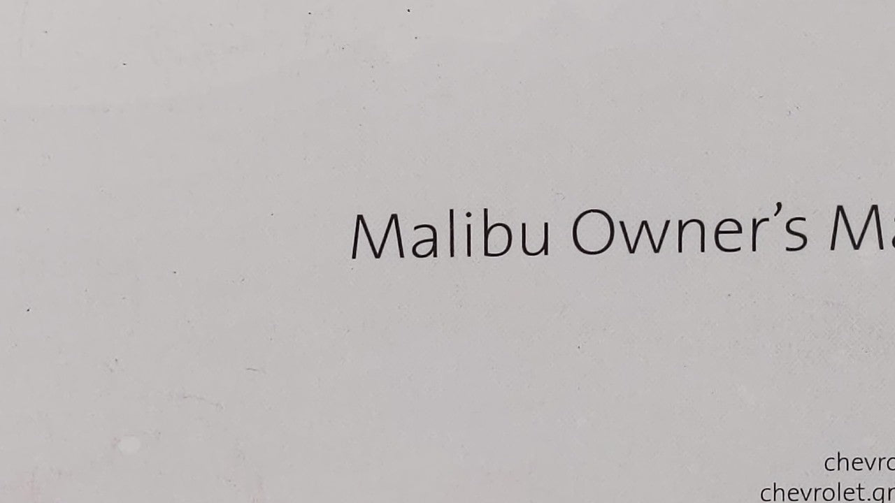 2017 Chevrolet Malibu Owners Manual Book Guide OEM Used Auto Parts - Oemusedautoparts1.com