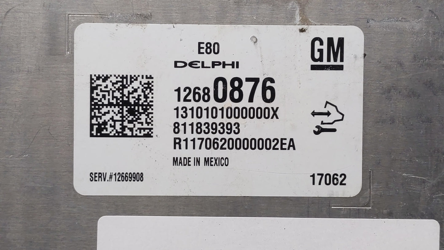 2017-2018 Chevrolet Malibu PCM Engine Control Computer ECU ECM PCU OEM P/N:12692812 12687467, 12696201 Fits Fits 2017 2018 2