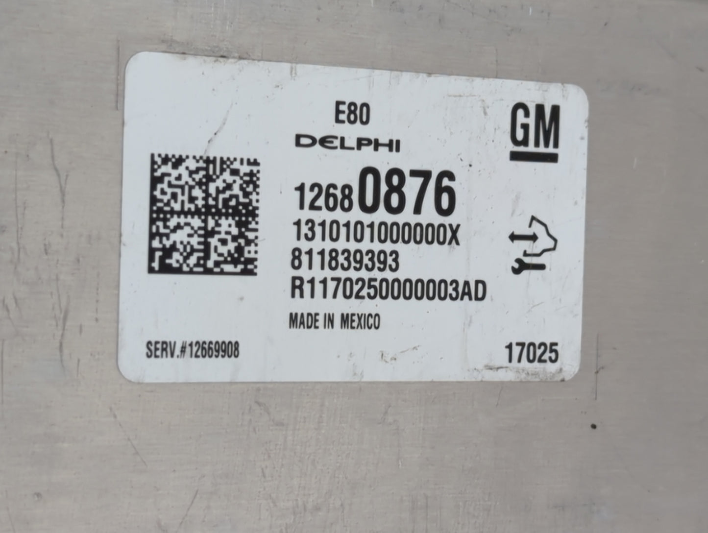 2017-2018 Chevrolet Malibu PCM Engine Control Computer ECU ECM PCU OEM P/N:12688973 12697837, 12687328 Fits Fits 2017 2018 2