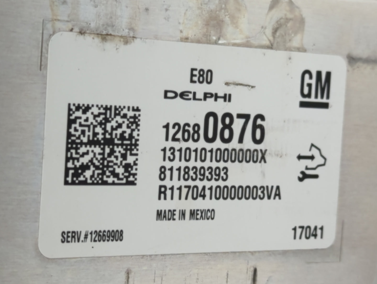 2017-2021 Chevrolet Malibu PCM Engine Control Computer ECU ECM PCU OEM P/N:12680876 811839393 Fits OEM Used Auto Parts - Oem