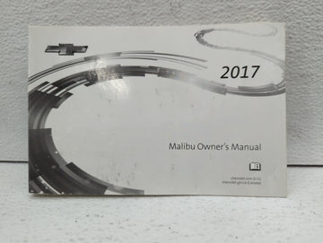 2017 Chevrolet Malibu Owners Manual Book Guide P/N:23461930 OEM Used Auto Parts - Oemusedautoparts1.com
