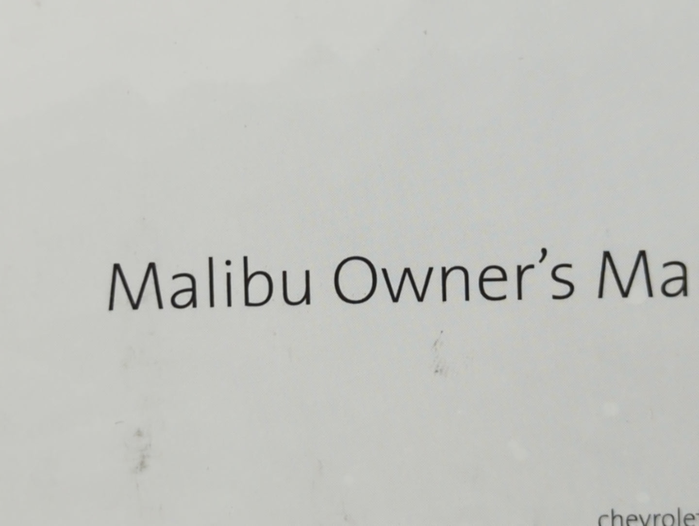 2017 Chevrolet Malibu Owners Manual Book Guide P/N:23461930 OEM Used Auto Parts - Oemusedautoparts1.com