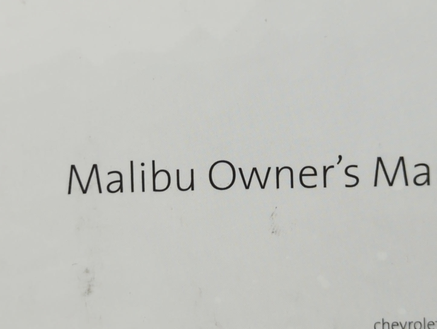2017 Chevrolet Malibu Owners Manual Book Guide P/N:23461930 OEM Used Auto Parts - Oemusedautoparts1.com