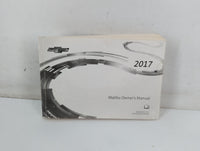 2017 Chevrolet Malibu Owners Manual Book Guide P/N:23461930A OEM Used Auto Parts - Oemusedautoparts1.com