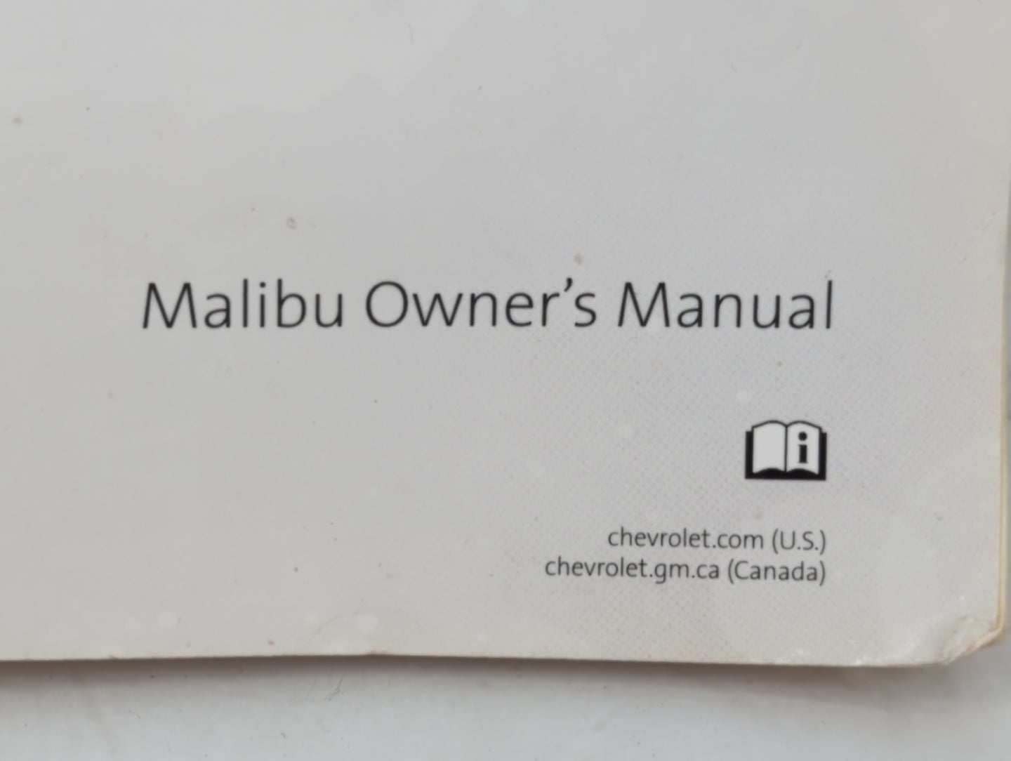 2017 Chevrolet Malibu Owners Manual Book Guide P/N:23461930 A OEM Used Auto Parts - Oemusedautoparts1.com