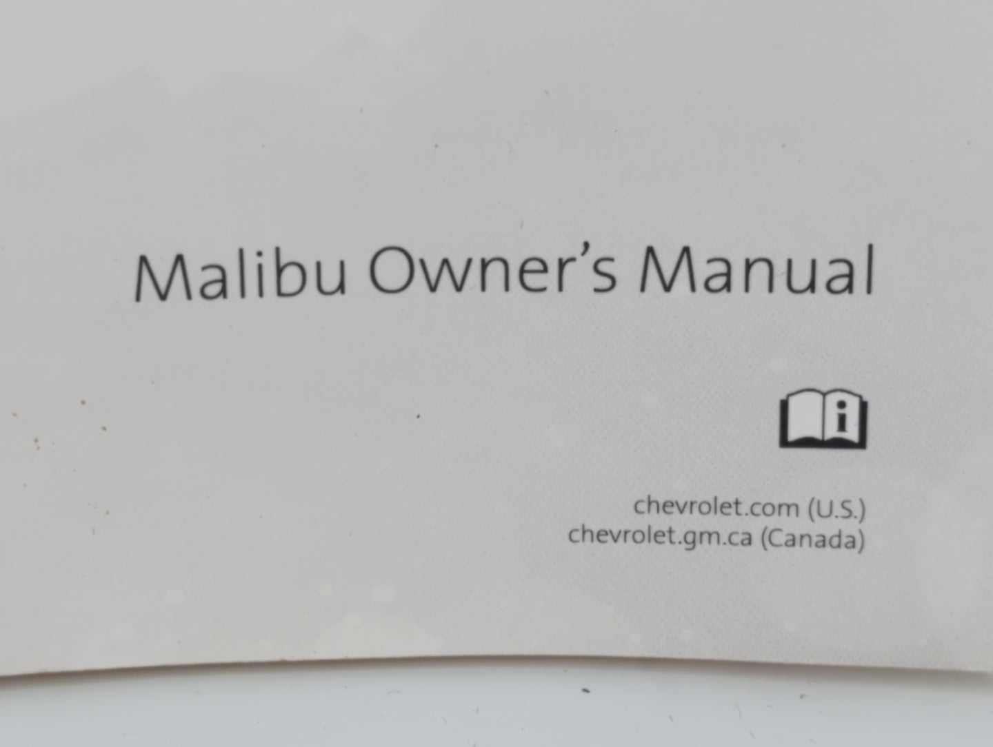 2017 Chevrolet Malibu Owners Manual Book Guide P/N:23461930 B OEM Used Auto Parts - Oemusedautoparts1.com