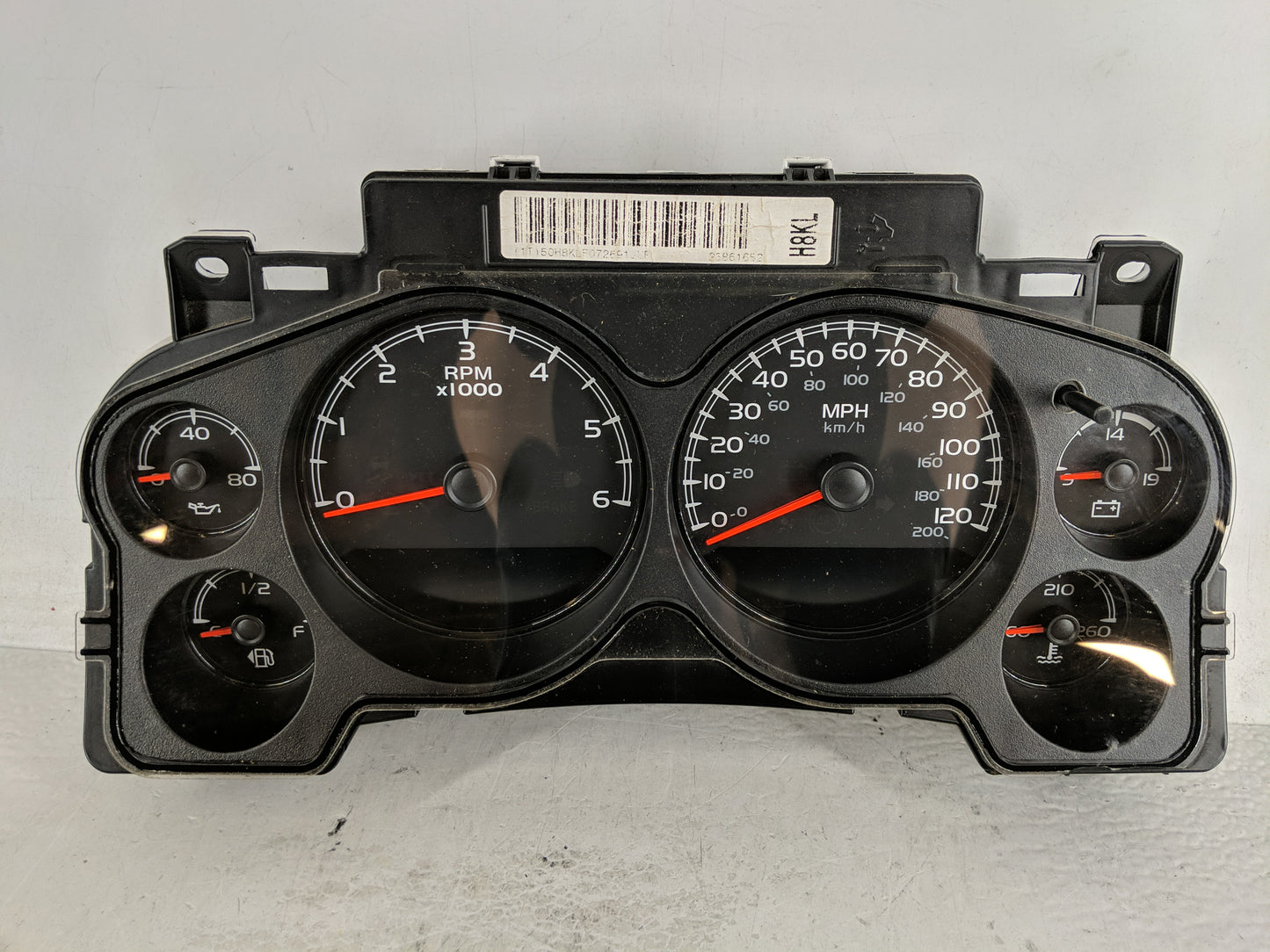 2017-2018 Chevrolet Silverado 1500 Instrument Cluster Speedometer Gauges P/N:28278980 Fits Fits 2016 2017 2018 OEM Used Auto