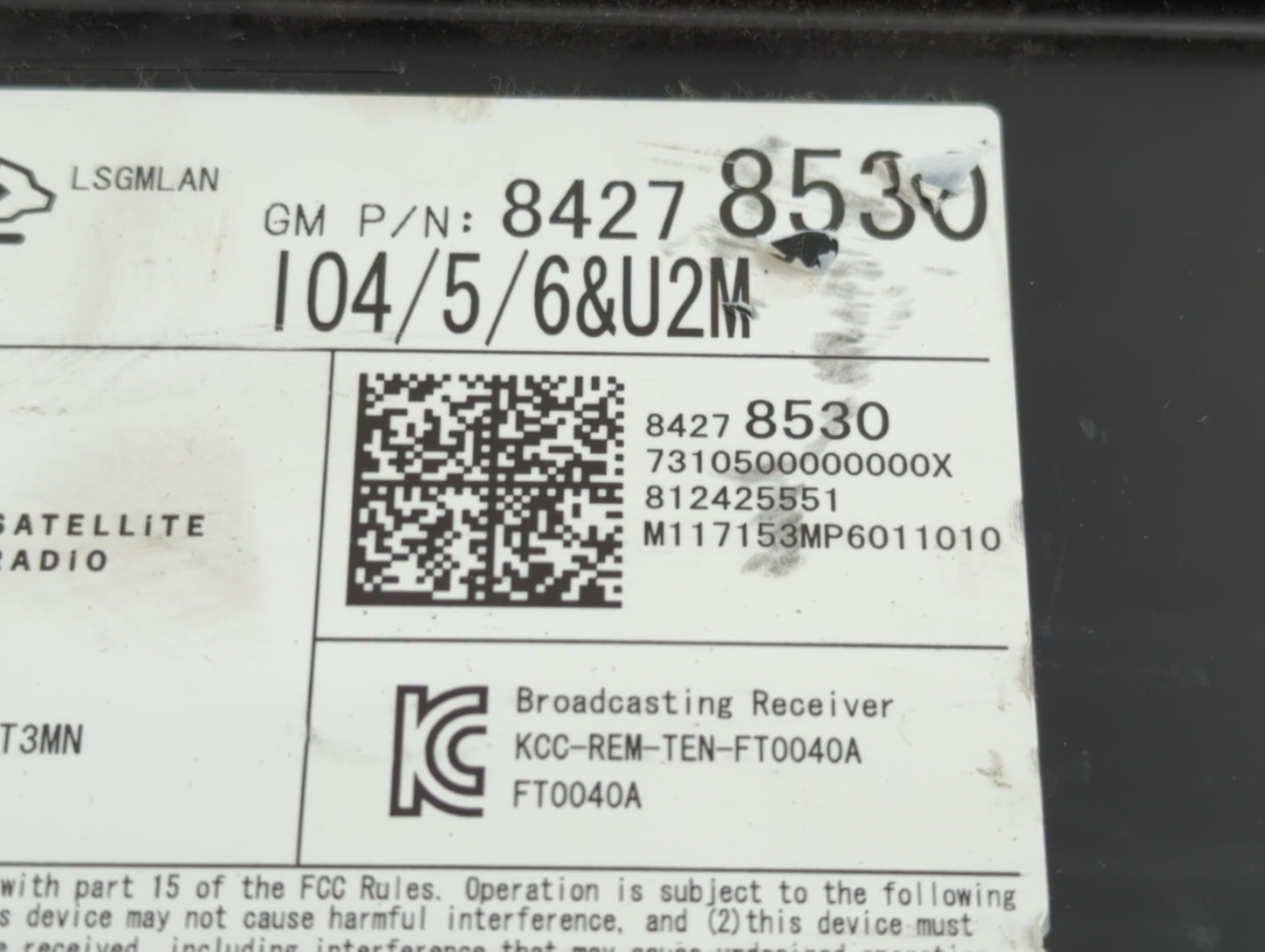 2017 Chevrolet Silverado 1500 Radio AM FM Cd Player Receiver Replacement P/N:84278530 Fits OEM Used Auto Parts - Oemusedauto
