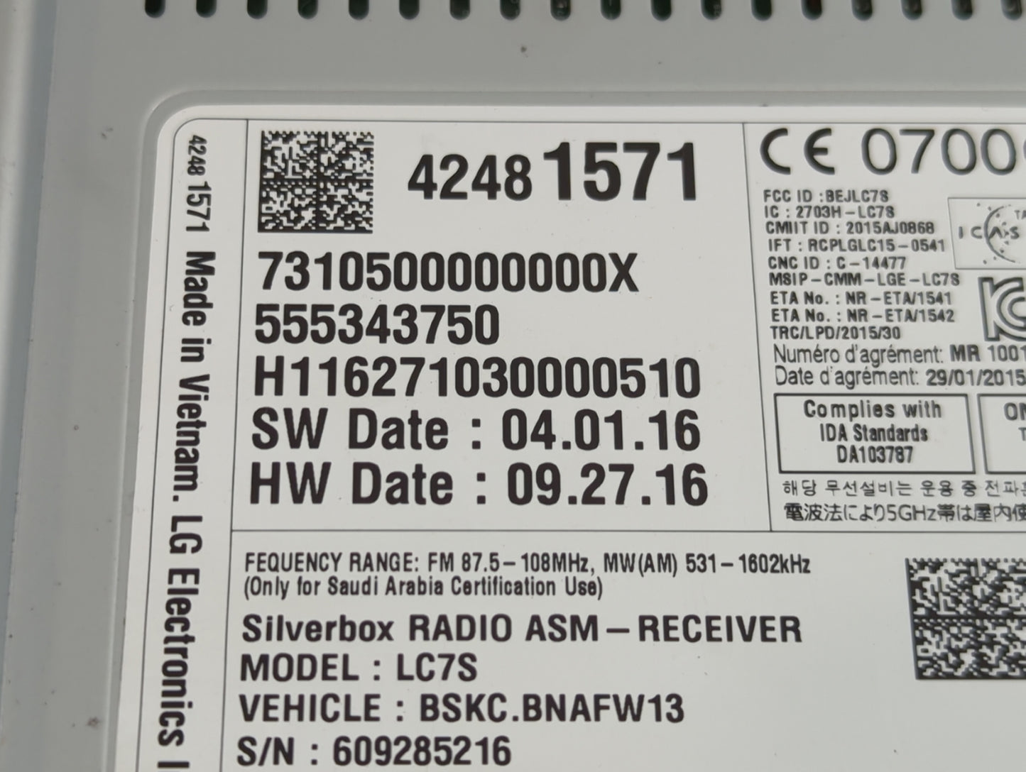 2017 Chevrolet Silverado 1500 Radio AM FM Cd Player Receiver Replacement P/N:42481571 Fits OEM Used Auto Parts - Oemusedauto