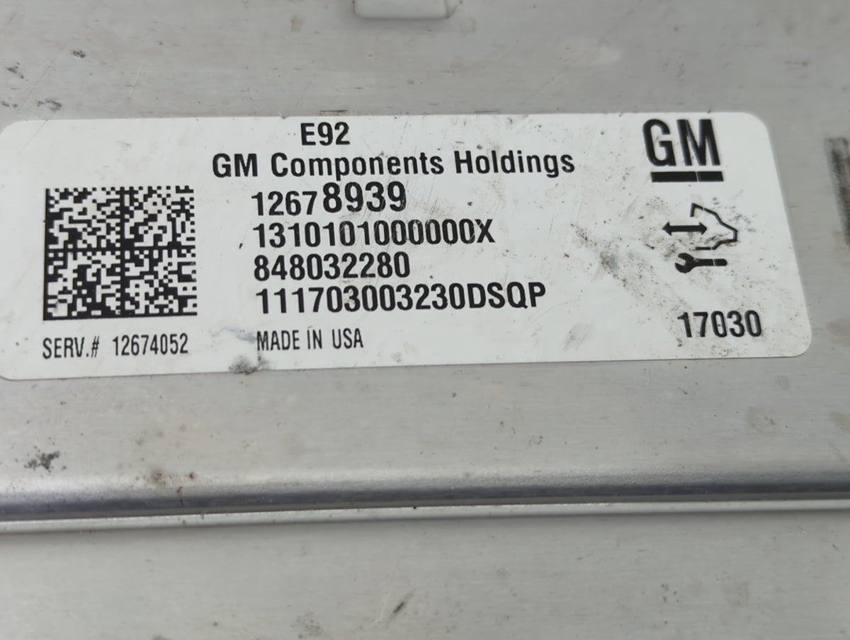 2016-2018 Chevrolet Silverado 1500 PCM Engine Control Computer ECU ECM PCU OEM P/N:848032280 12678939 Fits 2016 2017 2018 OE