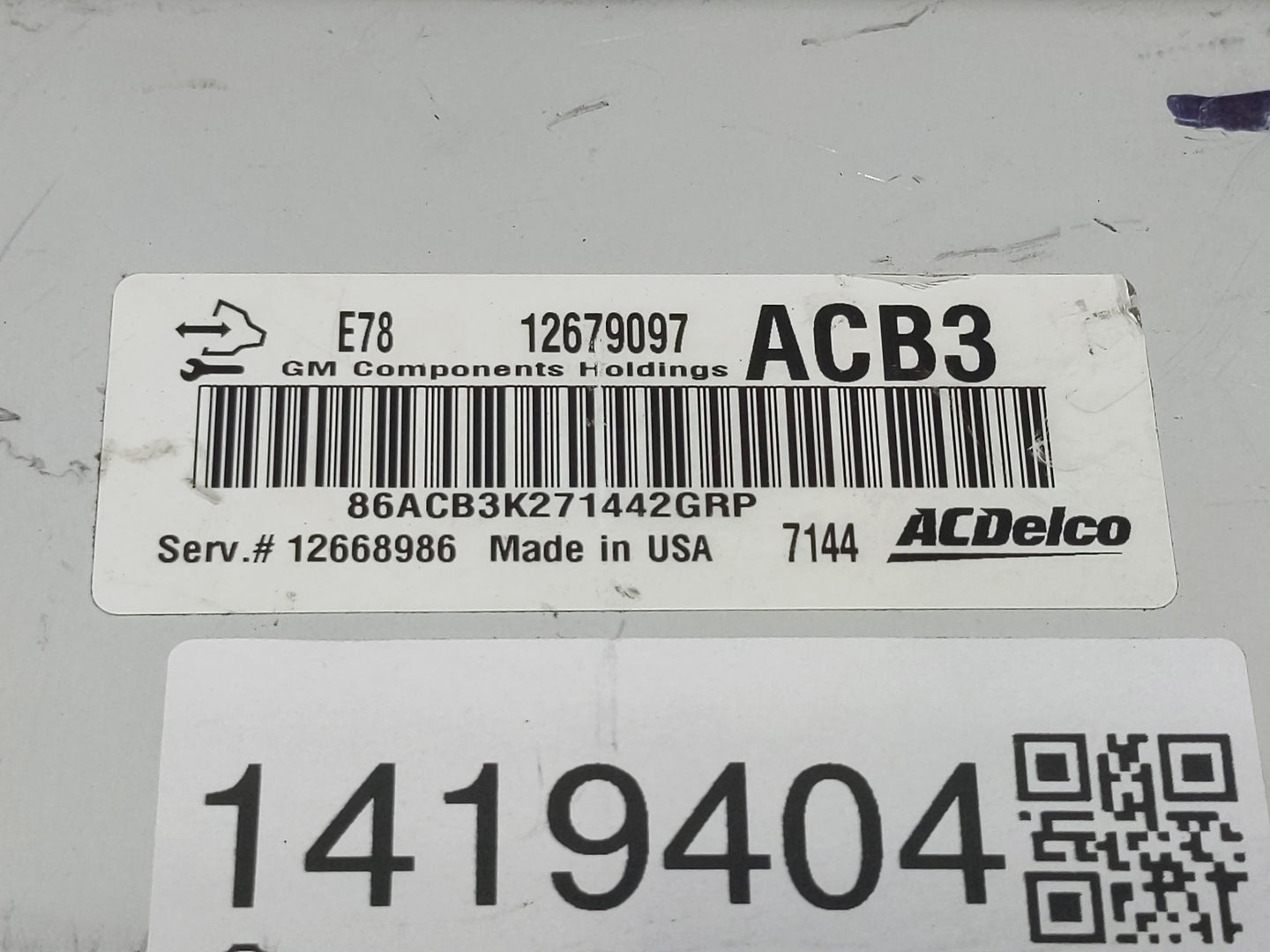 2016-2018 Chevrolet Silverado 1500 PCM Engine Control Computer ECU ECM PCU OEM P/N:12679097 Fits Fits 2016 2017 2018 OEM Use