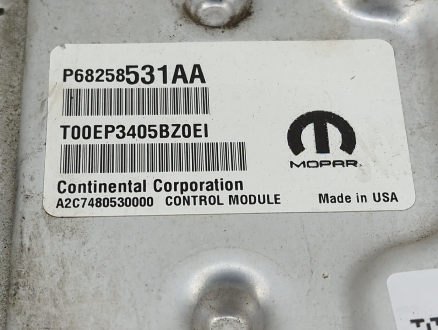 2016-2018 Chevrolet Silverado 1500 PCM Engine Control Computer ECU ECM PCU OEM P/N:P68258531AA T00EP3405BZ0EI Fits OEM Used 