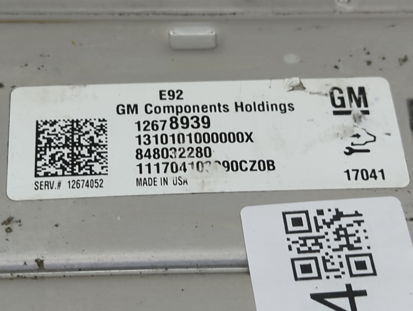 2016-2018 Chevrolet Silverado 1500 PCM Engine Control Computer ECU ECM PCU OEM P/N:12678939 12674052 Fits Fits 2016 2017 201