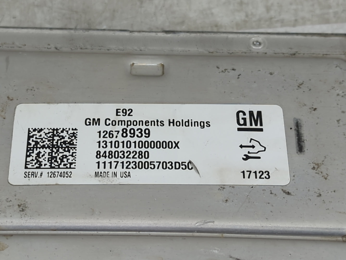 2016-2018 Chevrolet Silverado 1500 PCM Engine Control Computer ECU ECM PCU OEM P/N:12678939 12674052 Fits Fits 2016 2017 201