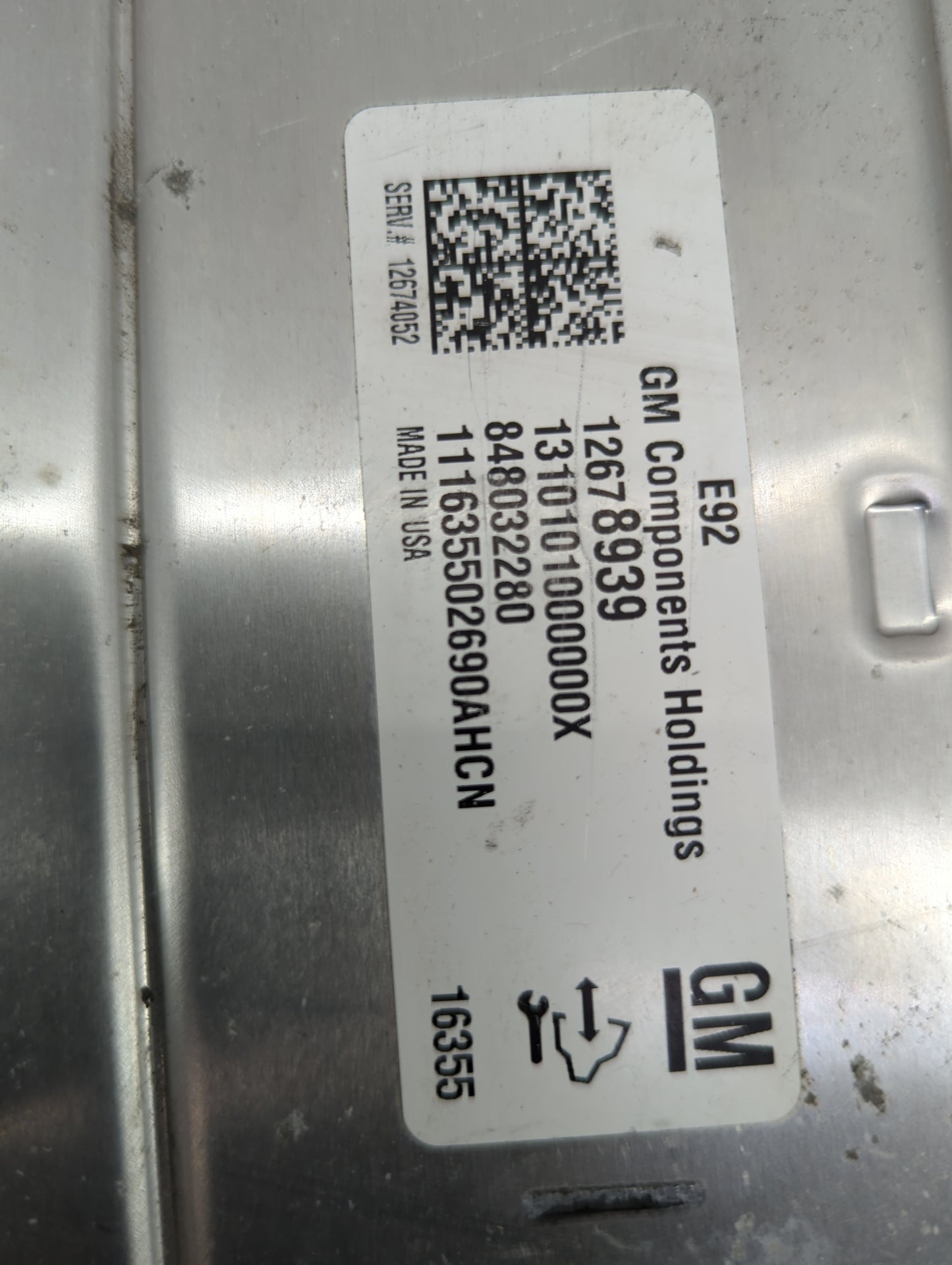 2016-2018 Chevrolet Silverado 1500 PCM Engine Control Computer ECU ECM PCU OEM P/N:12678939 12674032 Fits Fits 2016 2017 201