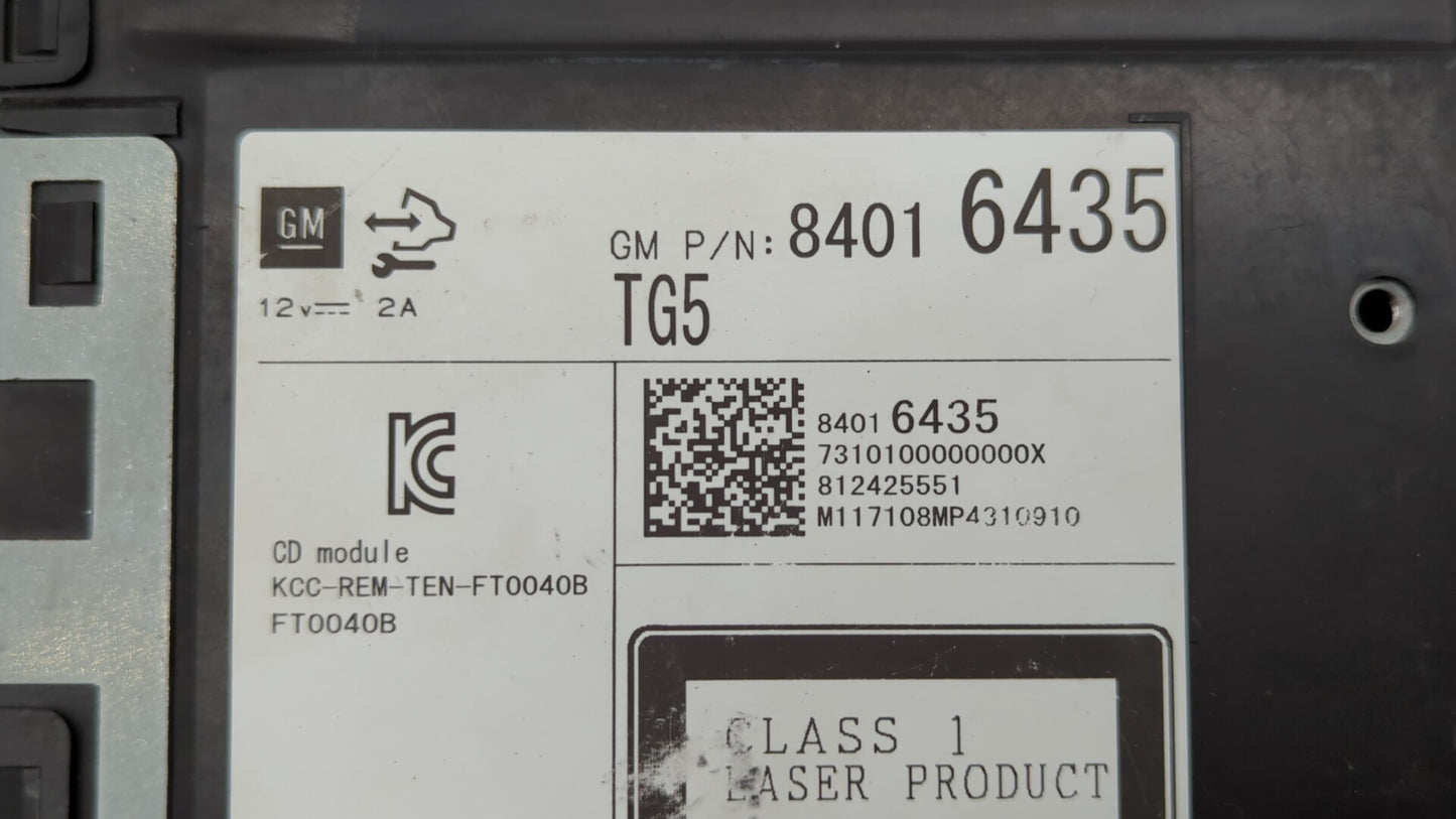 2015-2019 Chevrolet Silverado 1500 Radio AM FM Cd Player Receiver Replacement P/N:13594481 84016435 Fits OEM Used Auto Parts