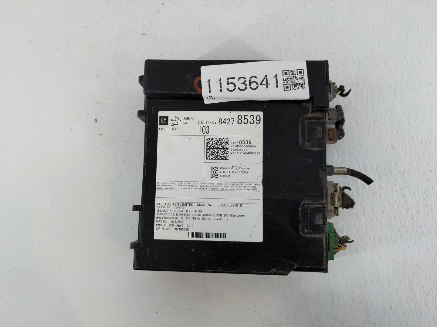 2017-2018 Chevrolet Silverado 2500 Radio AM FM Cd Player Receiver Replacement P/N:84278539 Fits Fits 2017 2018 2019 OEM Used