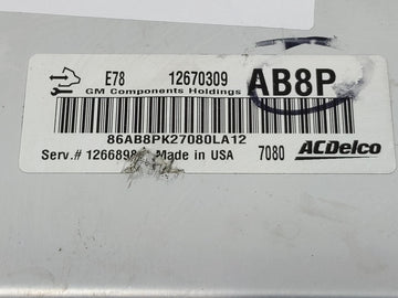 2017-2019 Chevrolet Sonic PCM Engine Control Computer ECU ECM PCU OEM P/N:12670309 Fits Fits 2017 2018 2019 2020 2021 OEM Used Auto Parts