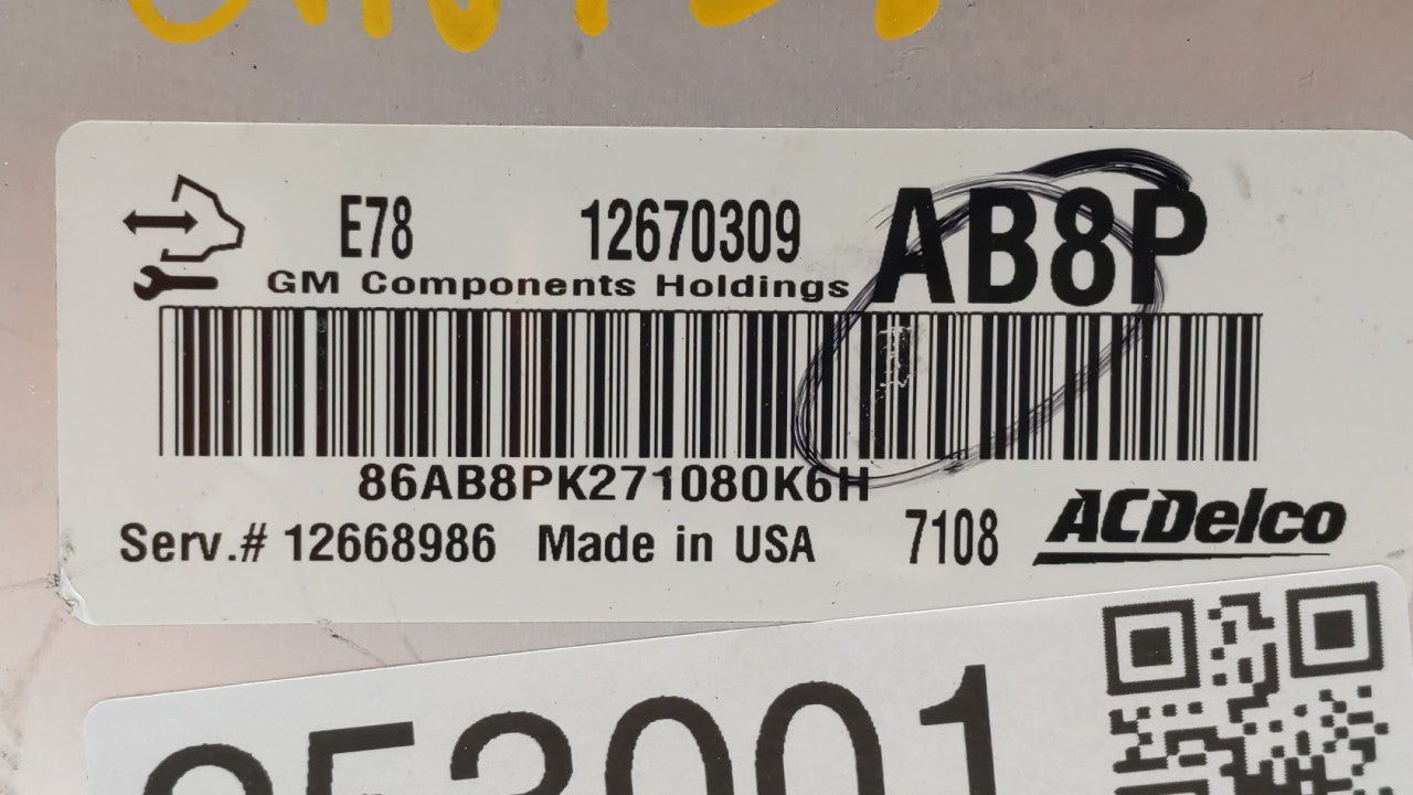 2017-2018 Chevrolet Sonic PCM Engine Control Computer ECU ECM PCU OEM P/N:12685776 12668986, 12692201 Fits Fits 2017 2018 20