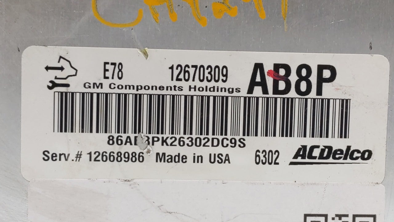 2017-2018 Chevrolet Sonic PCM Engine Control Computer ECU ECM PCU OEM P/N:12685776 12668986, 12692201 Fits Fits 2017 2018 20
