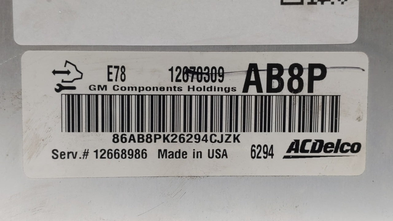 2017-2018 Chevrolet Sonic PCM Engine Control Computer ECU ECM PCU OEM P/N:12685776 12668986, 12692201 Fits Fits 2017 2018 20