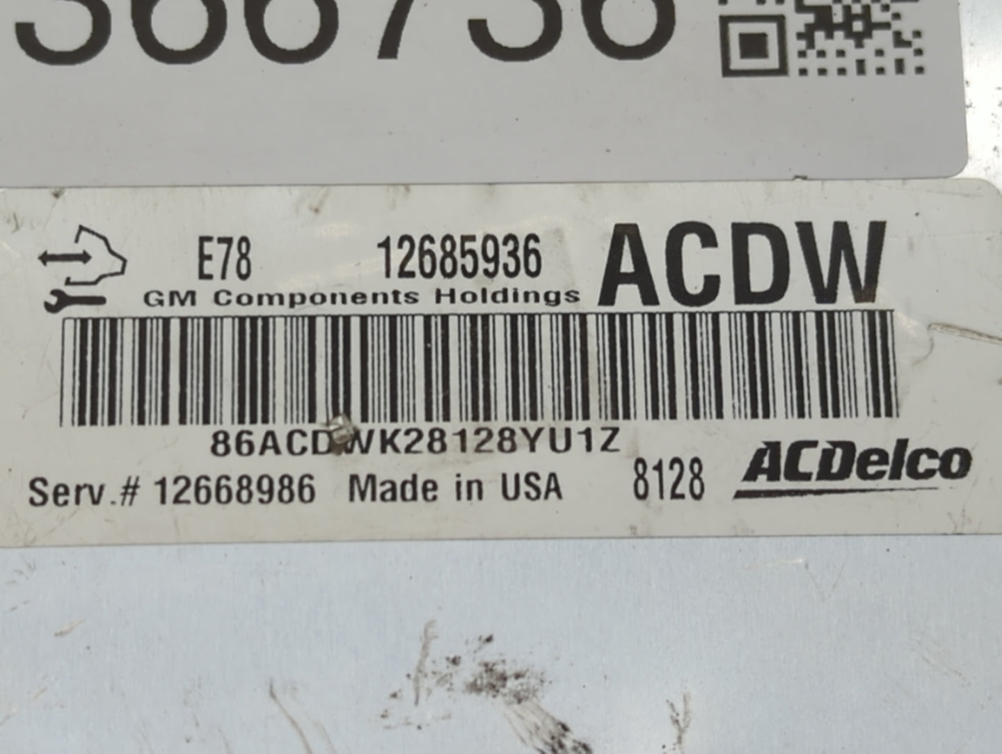 2017-2018 Chevrolet Sonic PCM Engine Control Computer ECU ECM PCU OEM P/N:12697793 12706635, 12679097 Fits Fits 2017 2018 20
