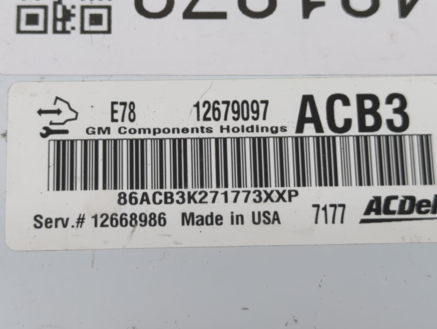 2017-2019 Chevrolet Sonic PCM Engine Control Computer ECU ECM PCU OEM P/N:12668986 12677671 Fits Fits 2017 2018 2019 2020 20
