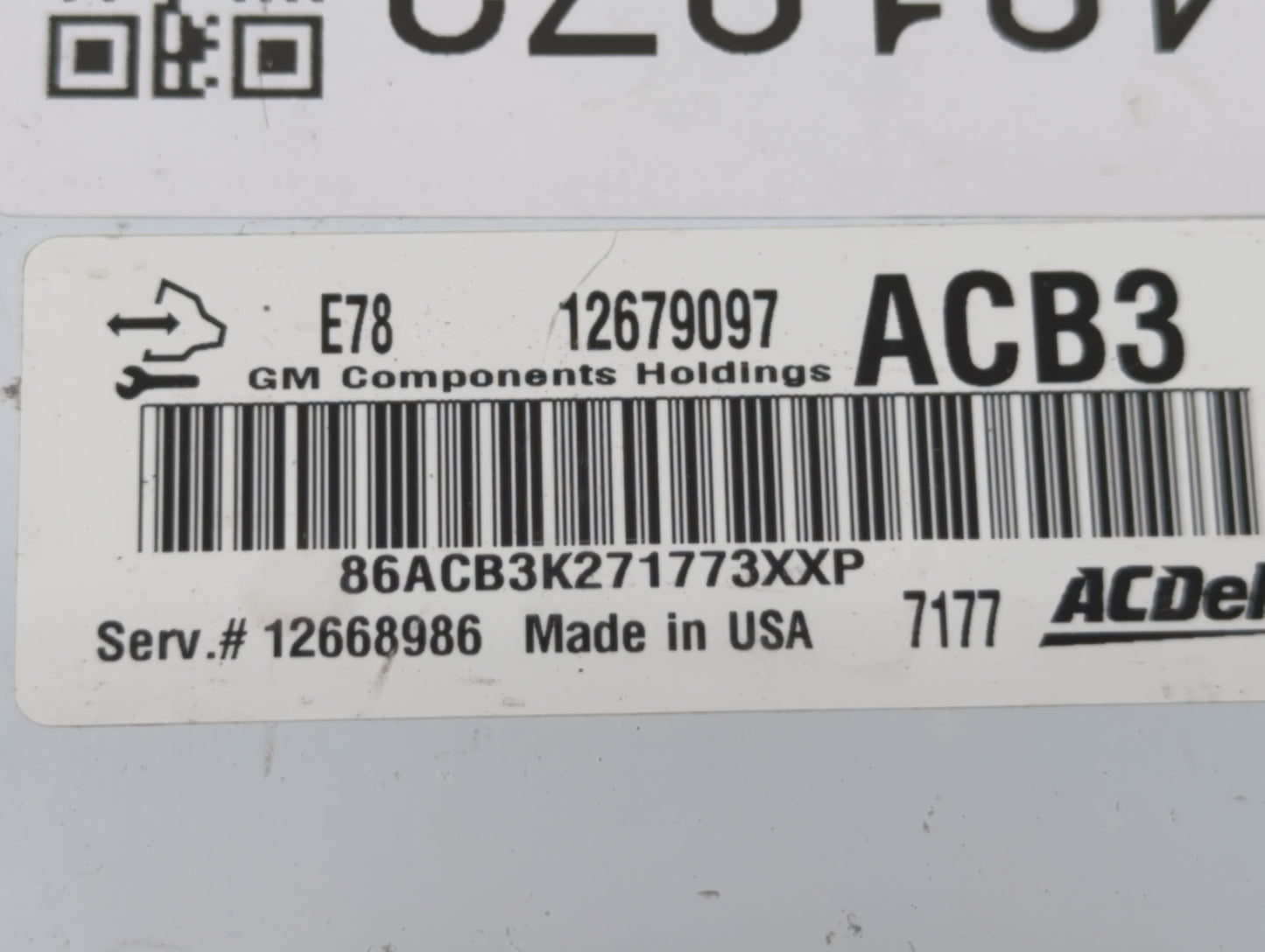 2017-2019 Chevrolet Sonic PCM Engine Control Computer ECU ECM PCU OEM P/N:12668986 12677671 Fits Fits 2017 2018 2019 2020 20